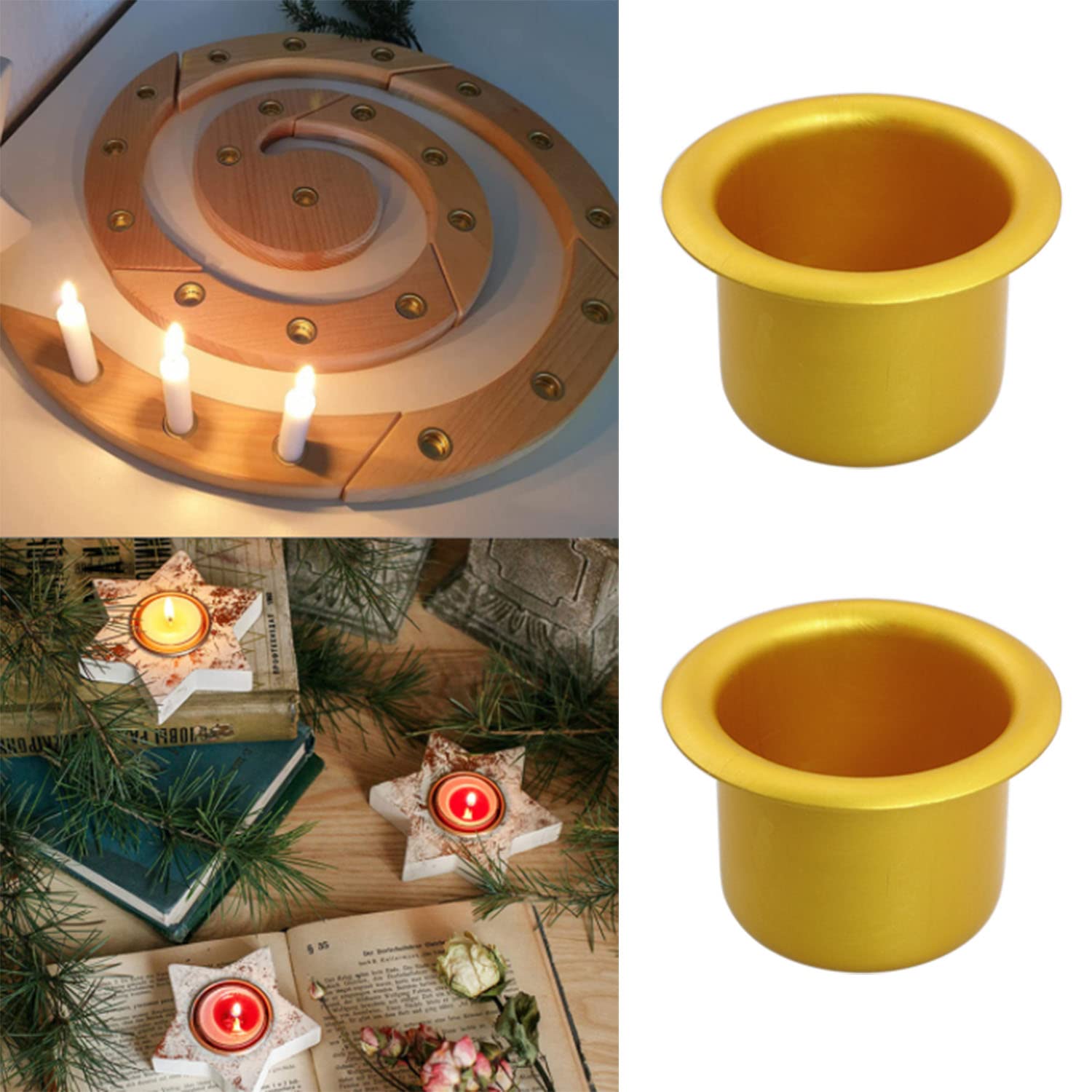 Amazon.com: Candle Cup ZYAMY 10pcs Candlestick Holder Cup